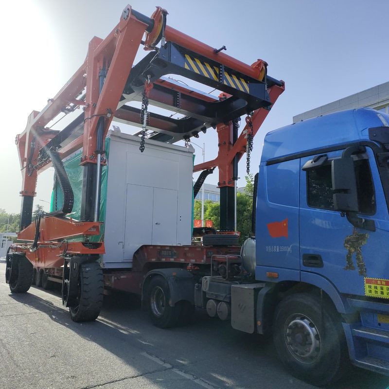 Ηλεκτρικός καβαλικεύστε το φορτηγό 3km/H 7km/H μεταφορέων για τα μεγάλου μεγέθους φορτία